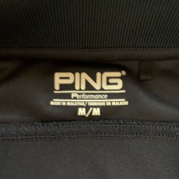 PING Mens Performance Polo Size Medium Golf Illinois Logo Gorpcore Short Sleeve - Picture 3 of 5